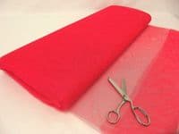 Dress Net 100% Polyester Tulle Fabric Material - FLO RED